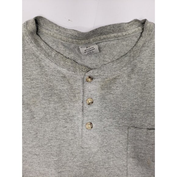 Carhartt T-Shirt Men’s Size XL Grey Long Sleeve With Chest Pocket USED - Picture 6 of 11